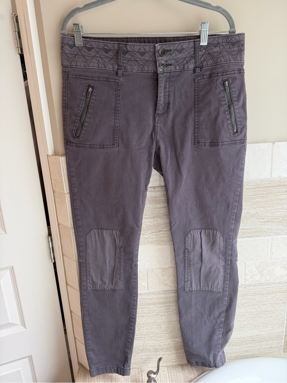 Women's Gray Utility Slim Jeans